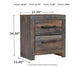 Drystan King Bookcase Bed with 2 Storage Drawers with Mirrored Dresser, Chest and 2 Nightstands