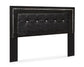 Kaydell King/California King Upholstered Panel Headboard with Mirrored Dresser and 2 Nightstands