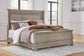 Lexorne King Sleigh Bed with Mirrored Dresser, Chest and 2 Nightstands