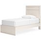 Stelsie Twin Panel Bed with Mirrored Dresser