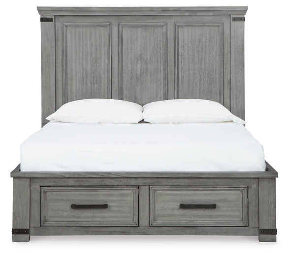 Russelyn Queen Storage Bed with Mirrored Dresser, Chest and 2 Nightstands