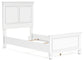 Fortman Twin Panel Bed with Mirrored Dresser