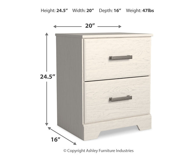 Stelsie Twin Panel Bed with Mirrored Dresser, Chest and Nightstand