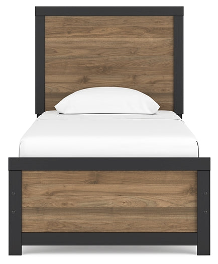 Ashley Express - Vertani Twin Panel Bed with Nightstand