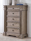 Blairhurst King Panel Bed with Mirrored Dresser, Chest and 2 Nightstands