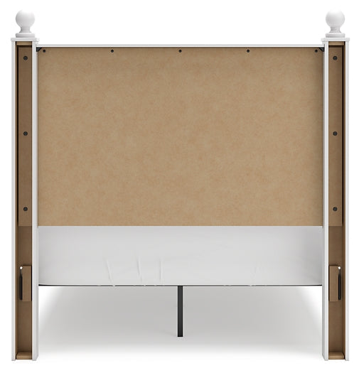 Mollviney Full Panel Bed with Mirrored Dresser and Nightstand