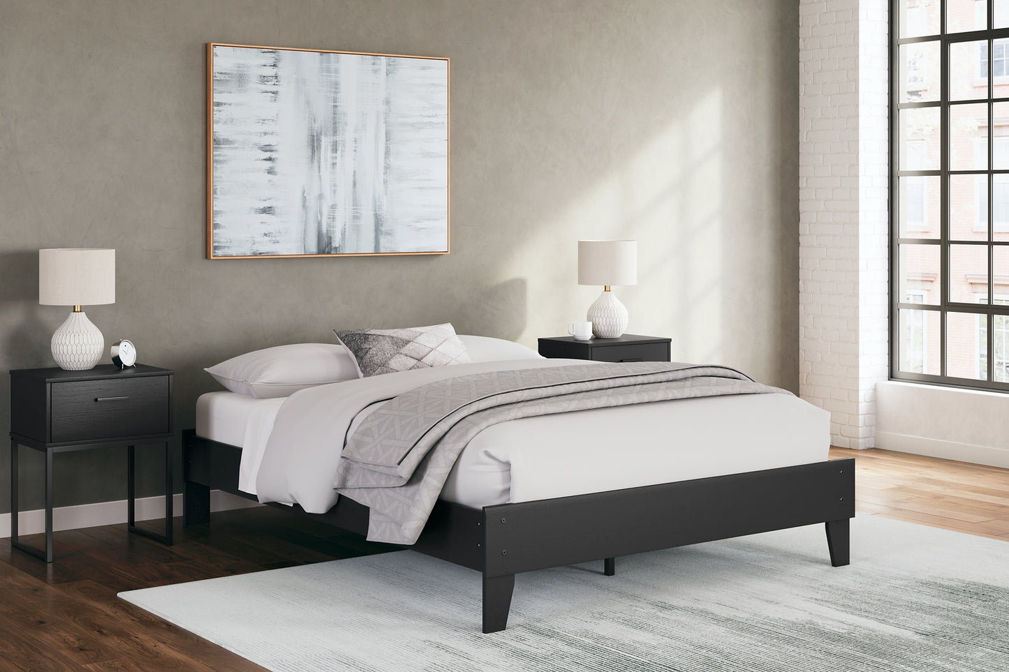 Ashley Express - Socalle Queen Platform Bed with Dresser and Nightstand