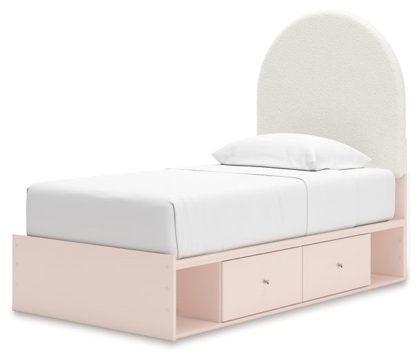 Wistenpine Twin Upholstered Panel Bed with Storage