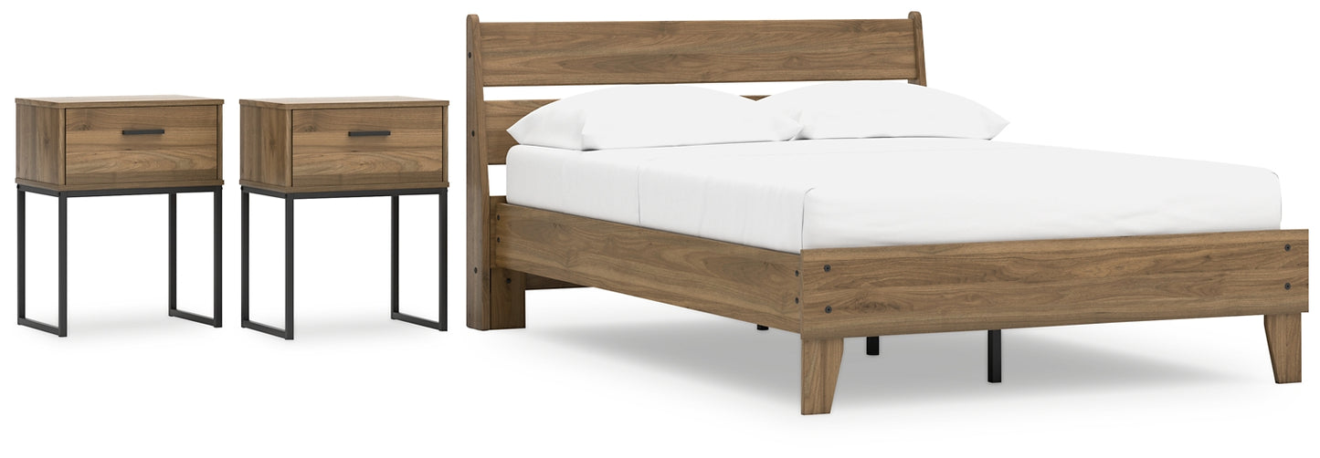 Ashley Express - Deanlow Full Platform Panel Bed with 2 Nightstands