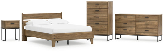 Ashley Express - Deanlow Full Platform Panel Bed with Dresser, Chest and Nightstand